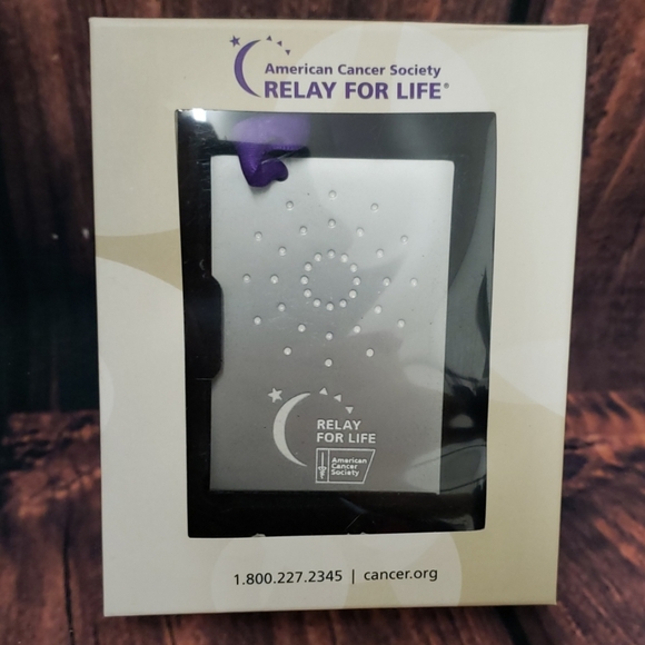 New Pewter Relay for life luminaria bag ornament - Picture 2 of 6